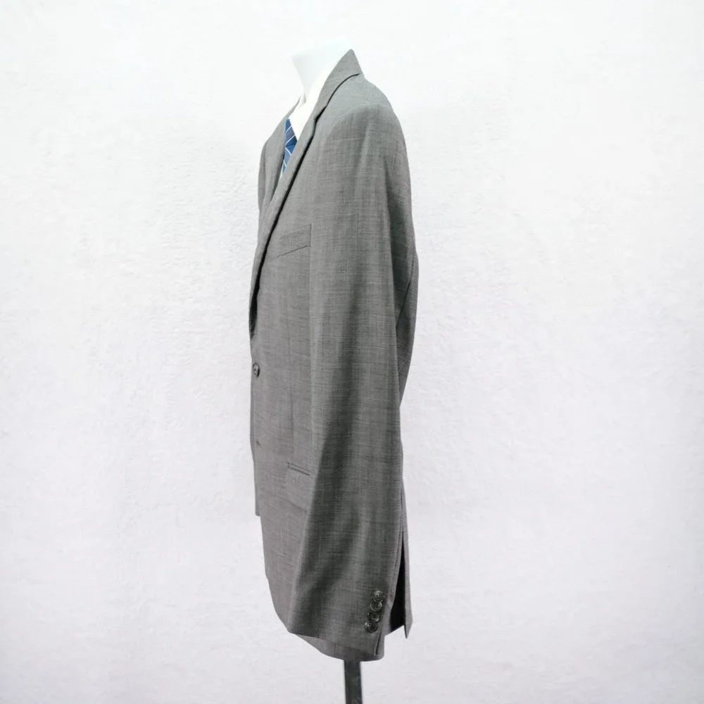 Joseph Abboud Tellegno 1900 Super 120s Wool Gray Sharksin Wool Blazer -40L Slim-